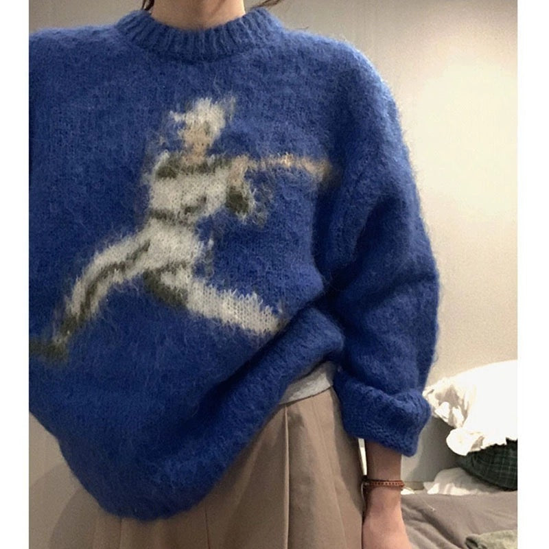 Blue Baseball Sweater | Trendy & Stylish Sweaters | Tiffix