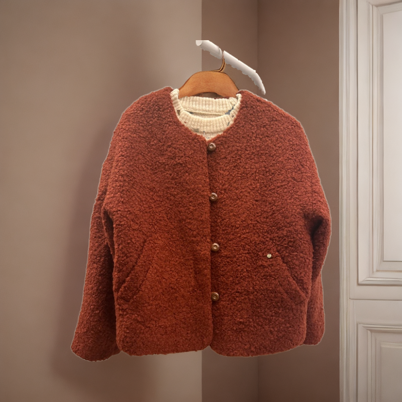 Cardigan en Laine - Orange Foncé