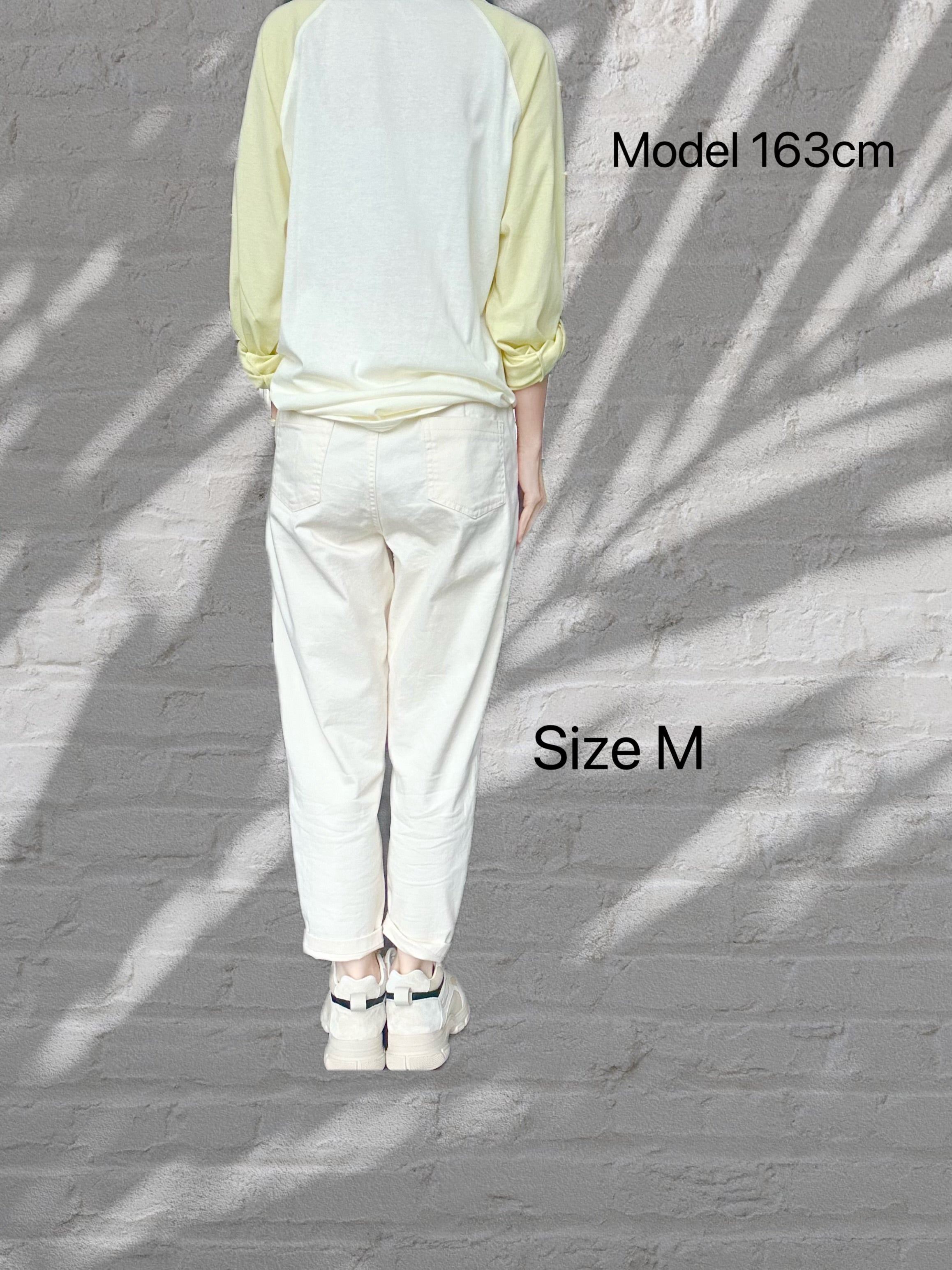 Pantaloni: vita elastica color vaniglia