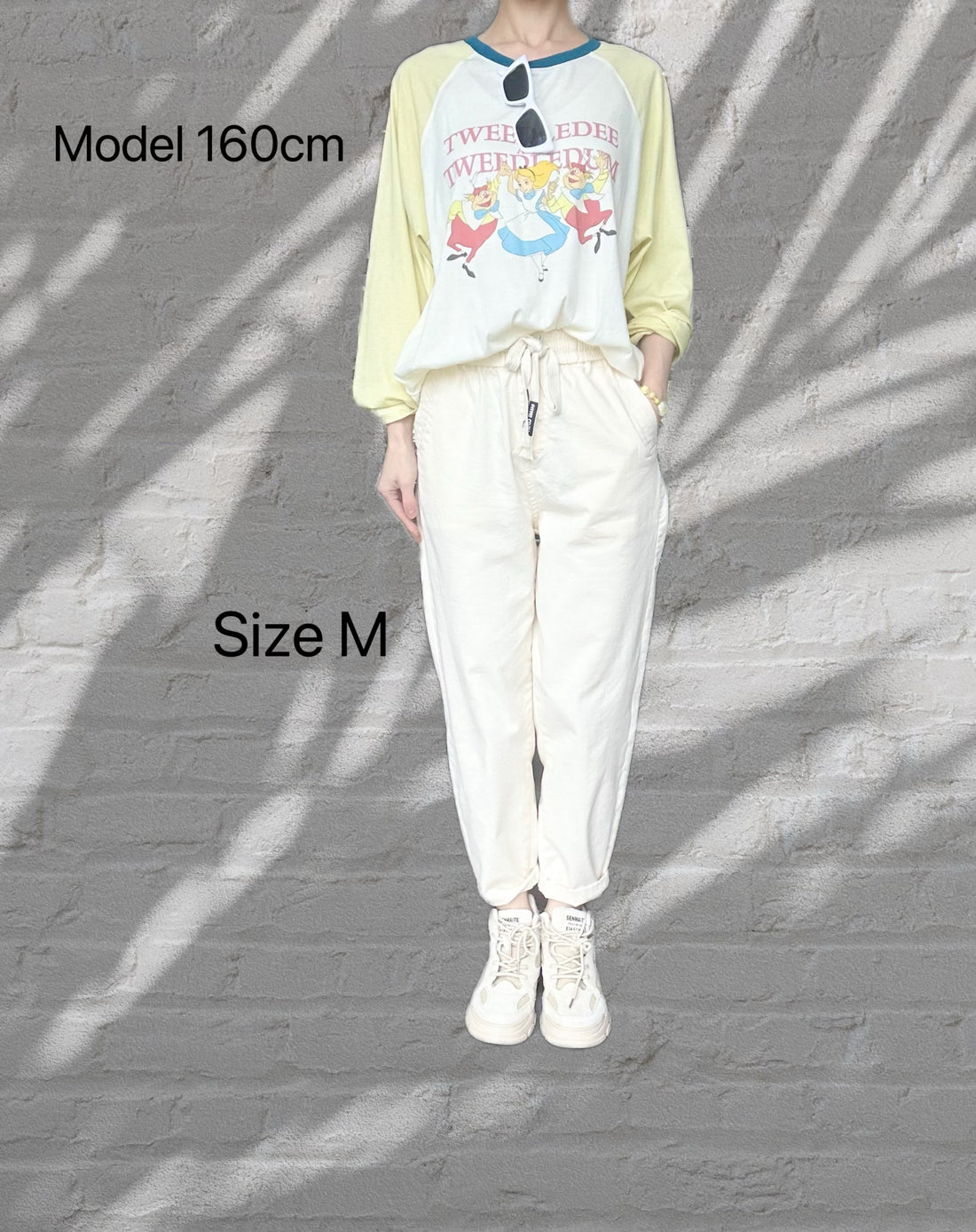 Pantaloni: vita elastica color vaniglia