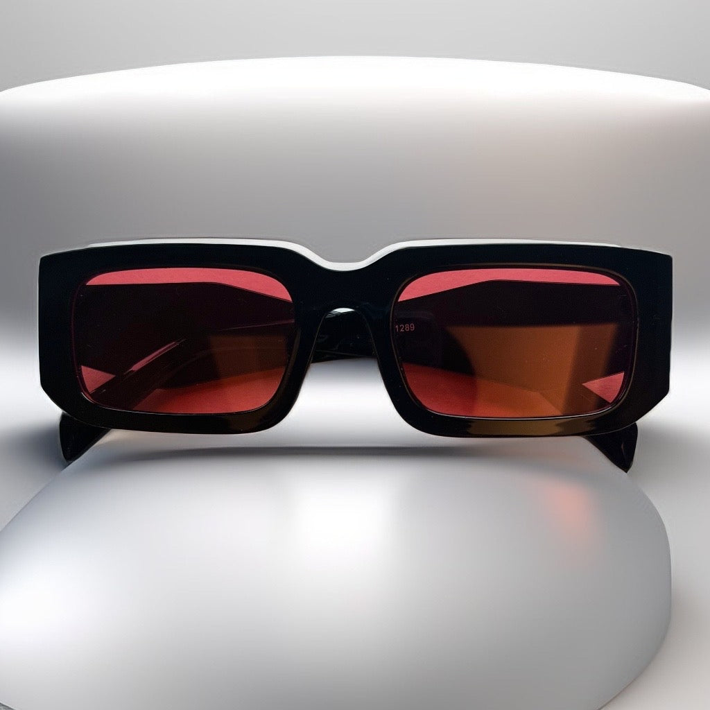 Tiffix Style 8 Sunglasses- Black (Orange Lense) Unisex