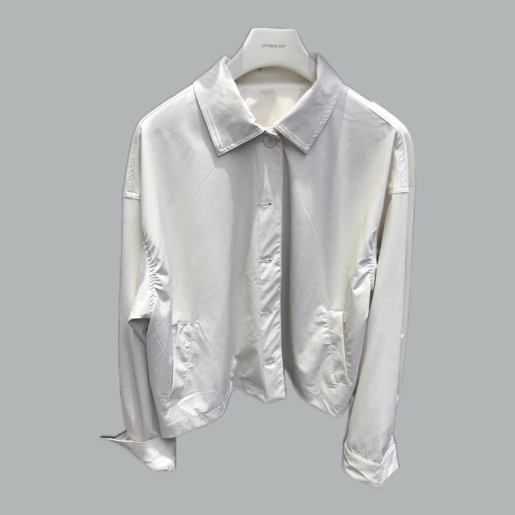 Veste en cuir protéiné - Blanc