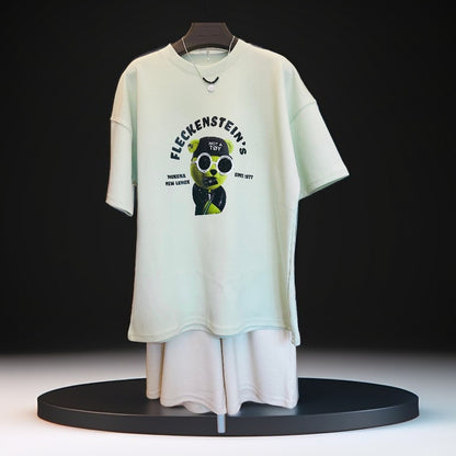 Thick Design T-shirt- Light Green