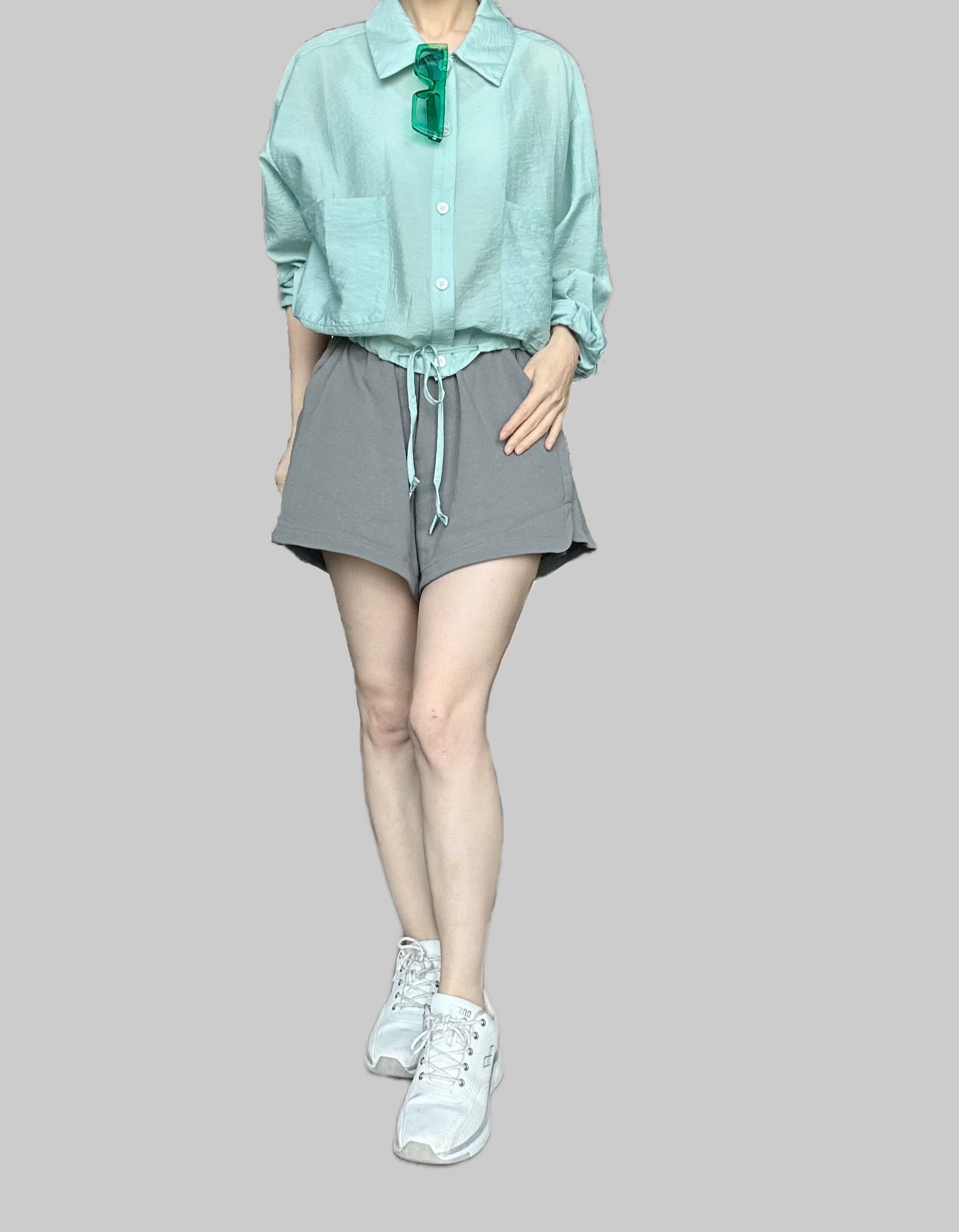 Collared Jacket- Mint Green