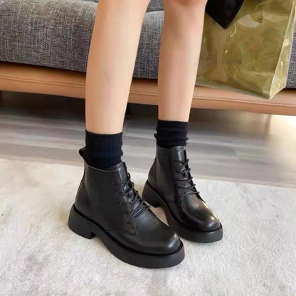 Bottes noires en cuir première couche 2