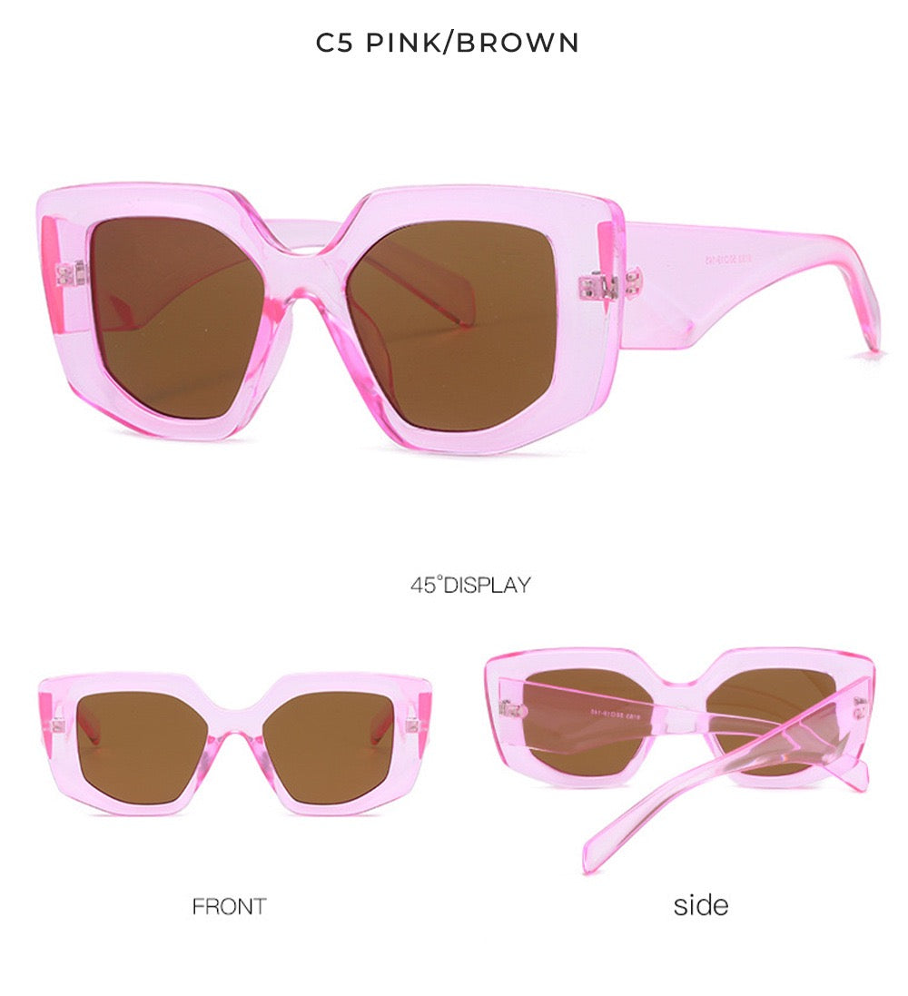 Tiffix Style 40 UV 400 Sunglassess- Transparent Pink