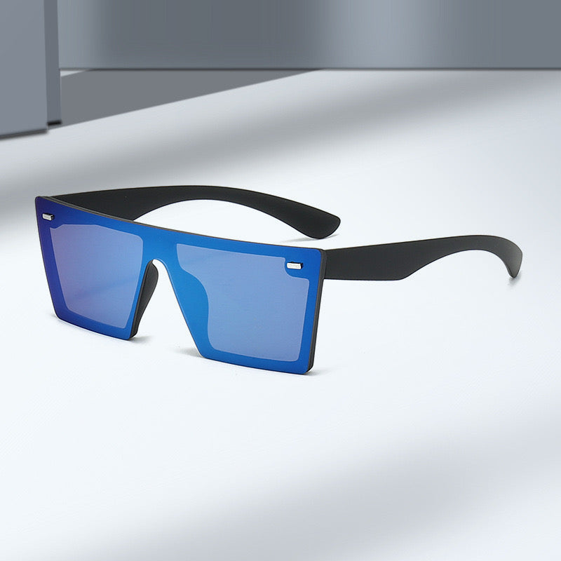 Tiffix Style 30 Sunglasses UV400- Black (Blue Lenses)Unisex