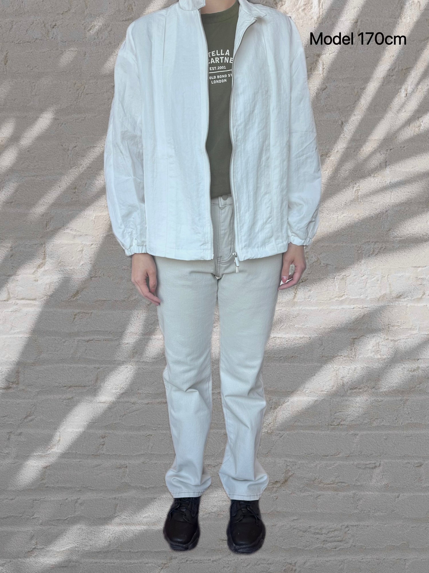 Light Zip Jacket- Cream White