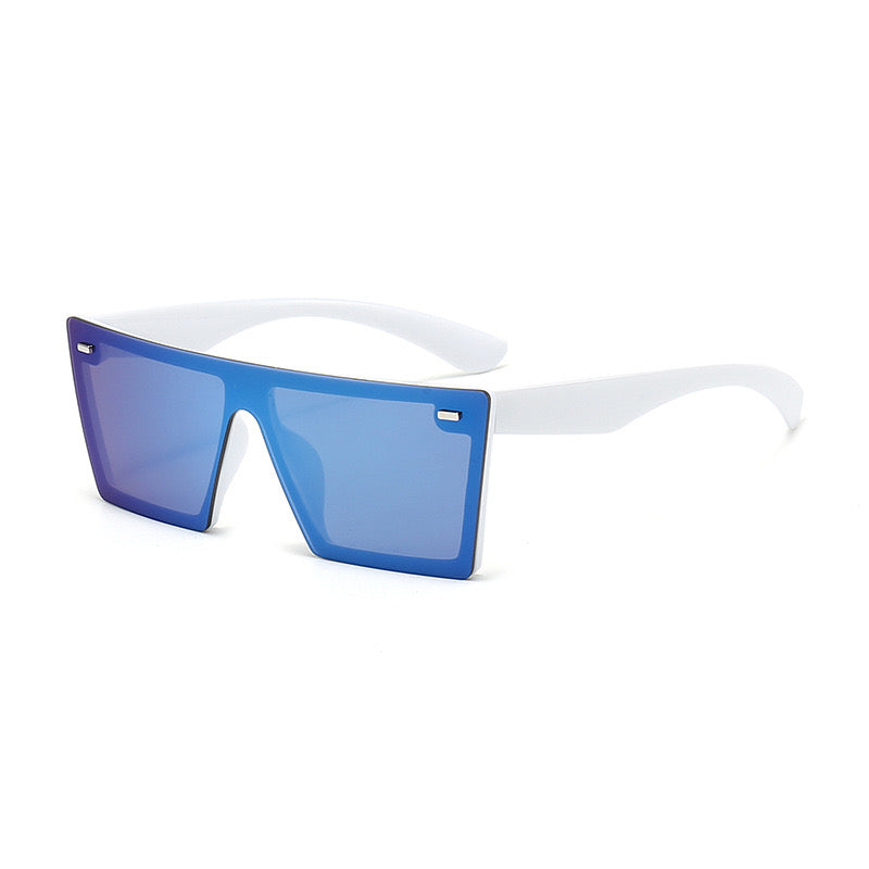 Tiffix Style 30 Sunglasses UV400- White (Blue Lenses)Unisex