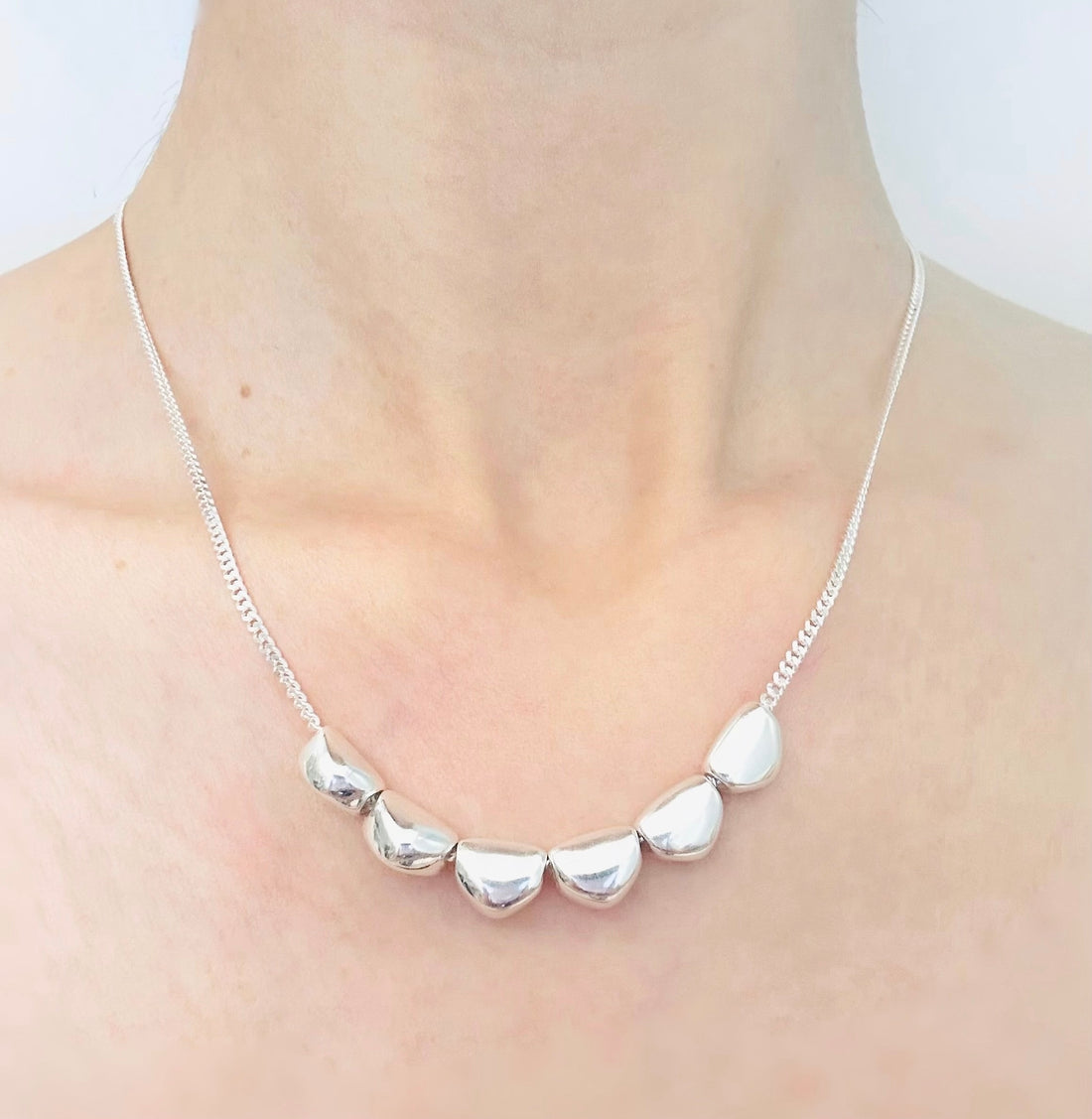 Soft Pebbles 925 Sterling Silver Necklace