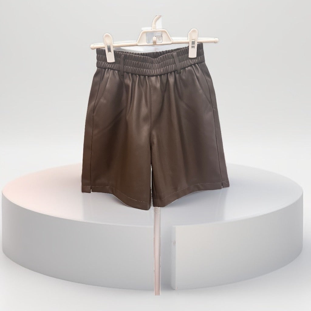 Sheepskin Shorts- Brown