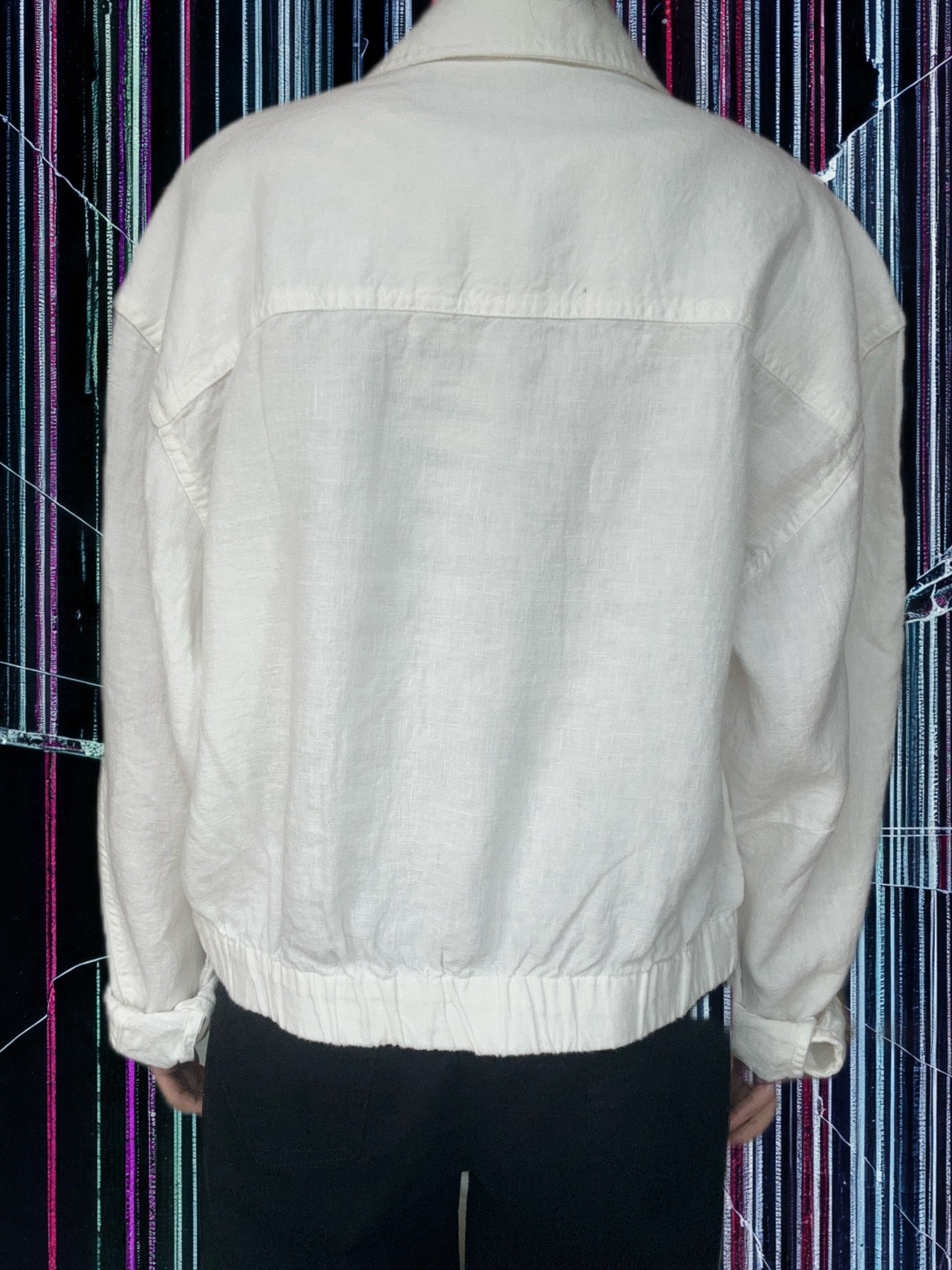 Cotton Linen Jacket- White