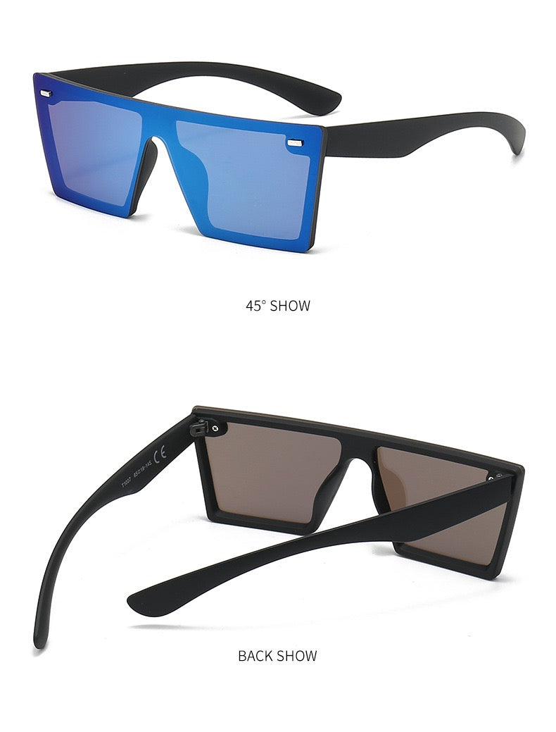 Tiffix Style 30 Sunglasses UV400- Black (Blue Lenses)Unisex