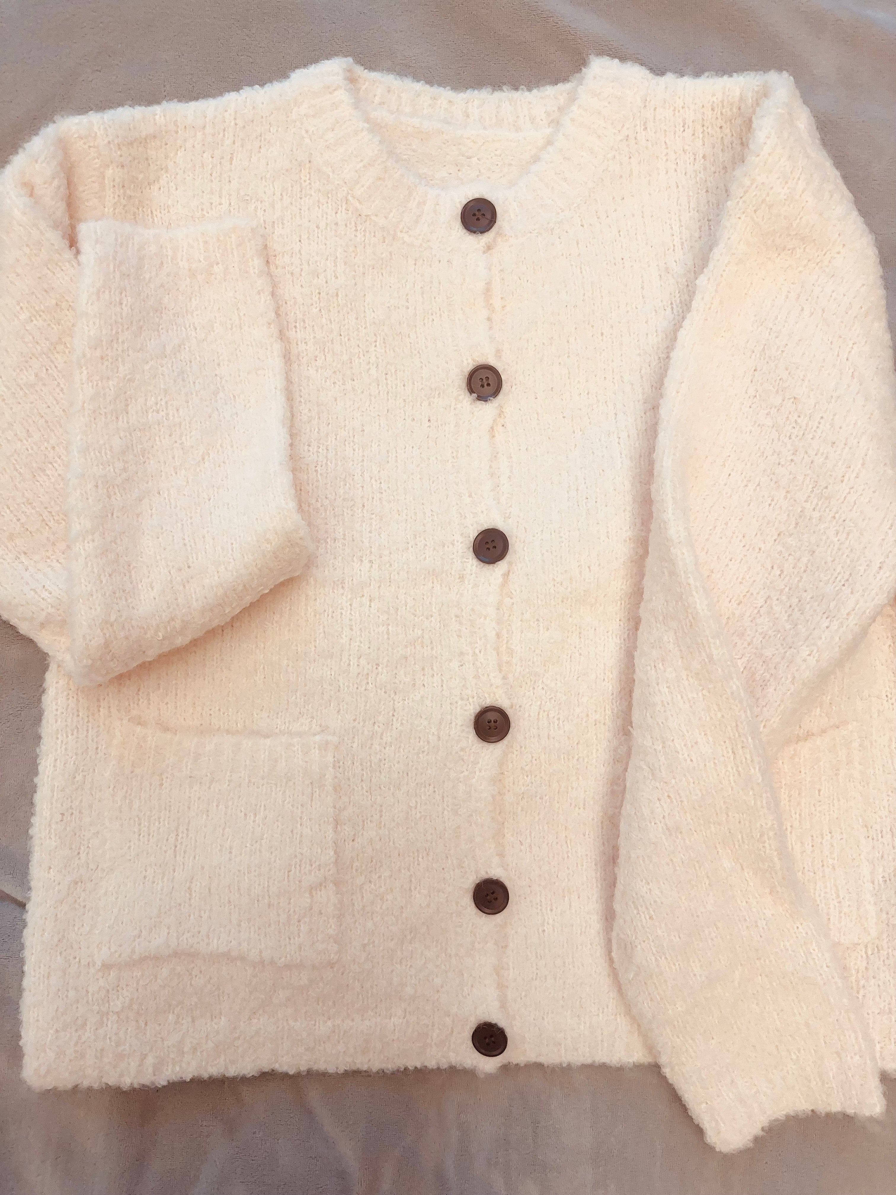 Cardigan in lana - Beige