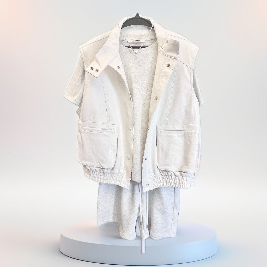 Gilet in ecopelle - Bianco