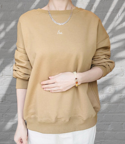 Pull Aa - Sweat-shirt marron biscuit