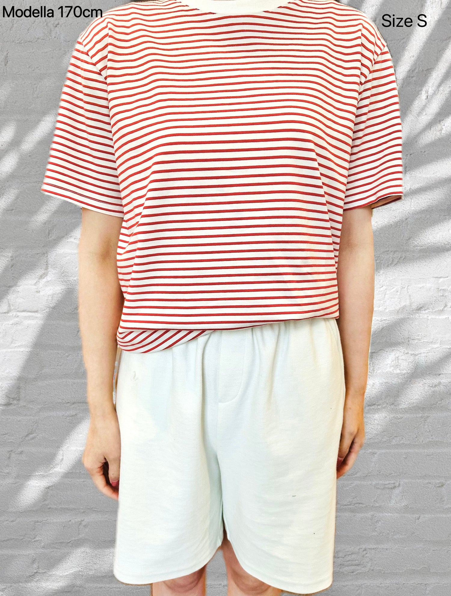 Striped T-shirt- Melon Pink