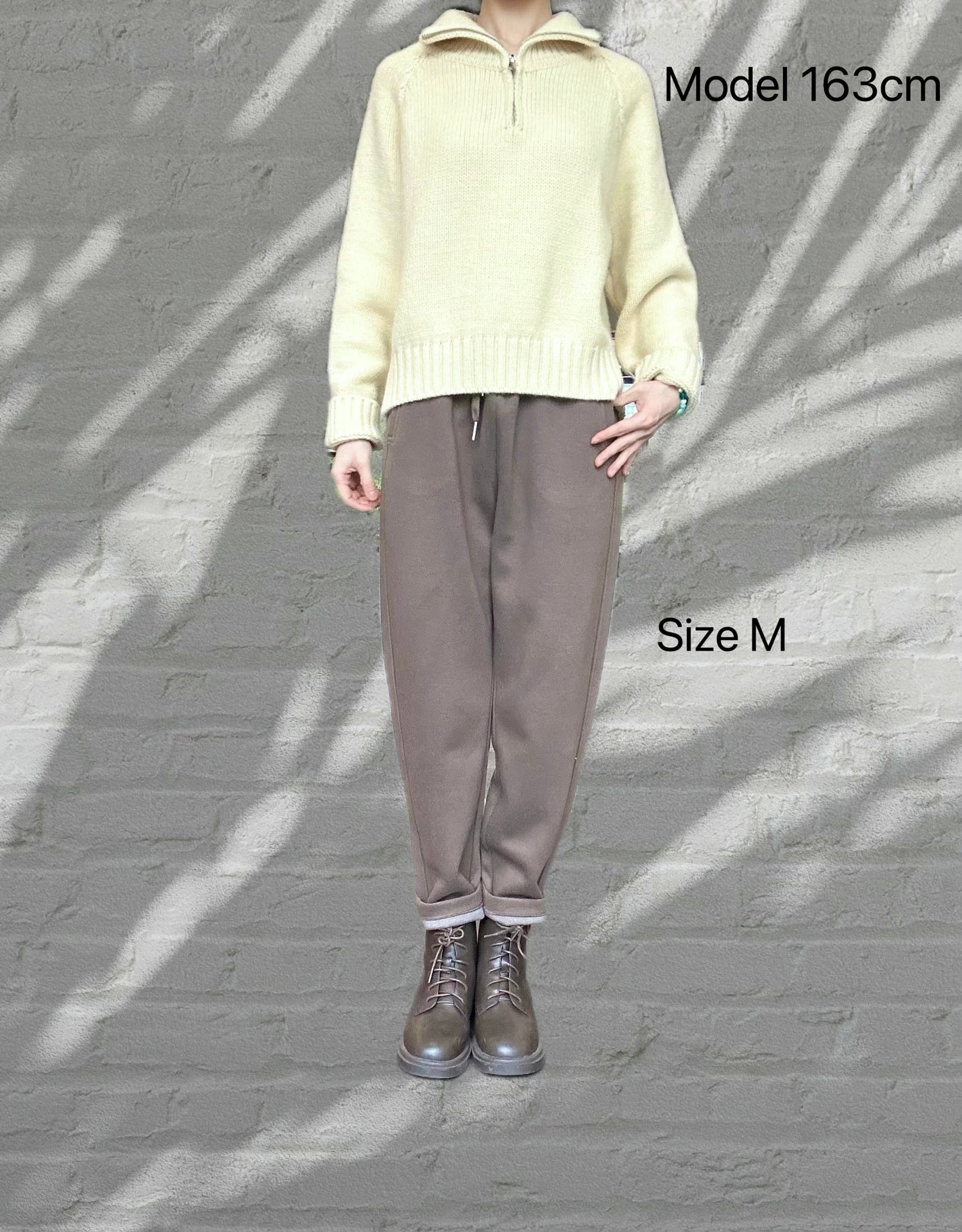 Wool Pants- Green Brown