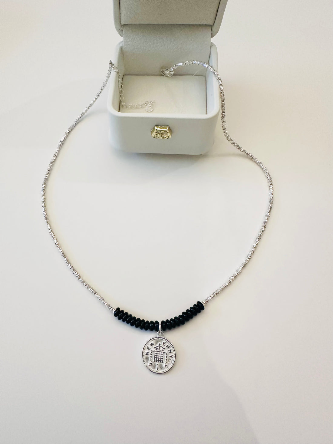 Collier en argent sterling 925 avec pièce de monnaie