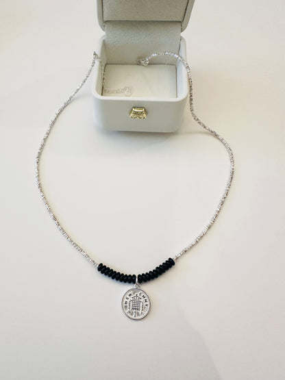 Collana con moneta in argento sterling 925