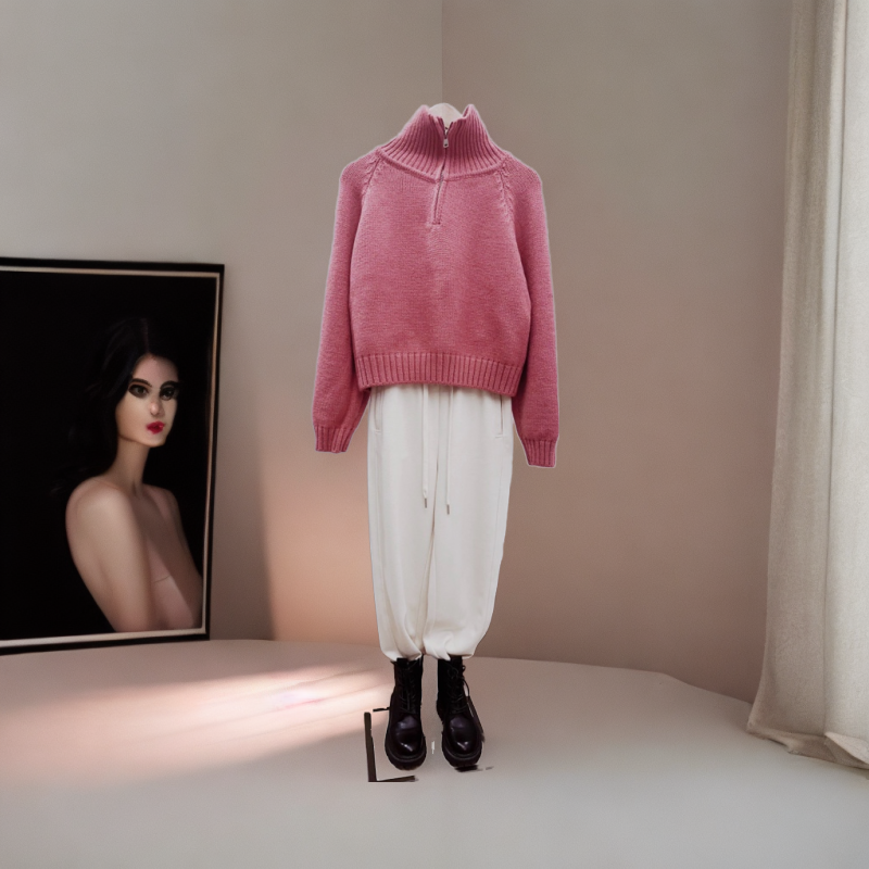 Wool Pullover- Pink