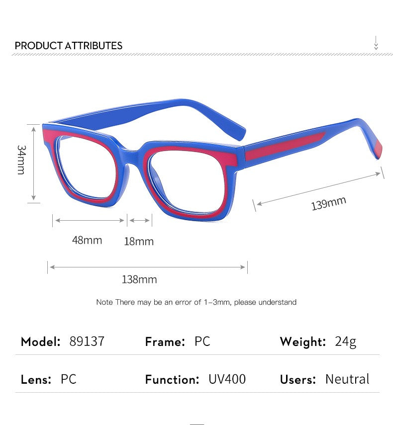 Occhiali da sole Tiffix Style 32 con lenti trasparenti - Blu/Rosso