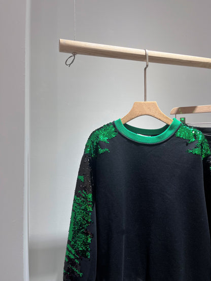 Maglione glitterato - Verde