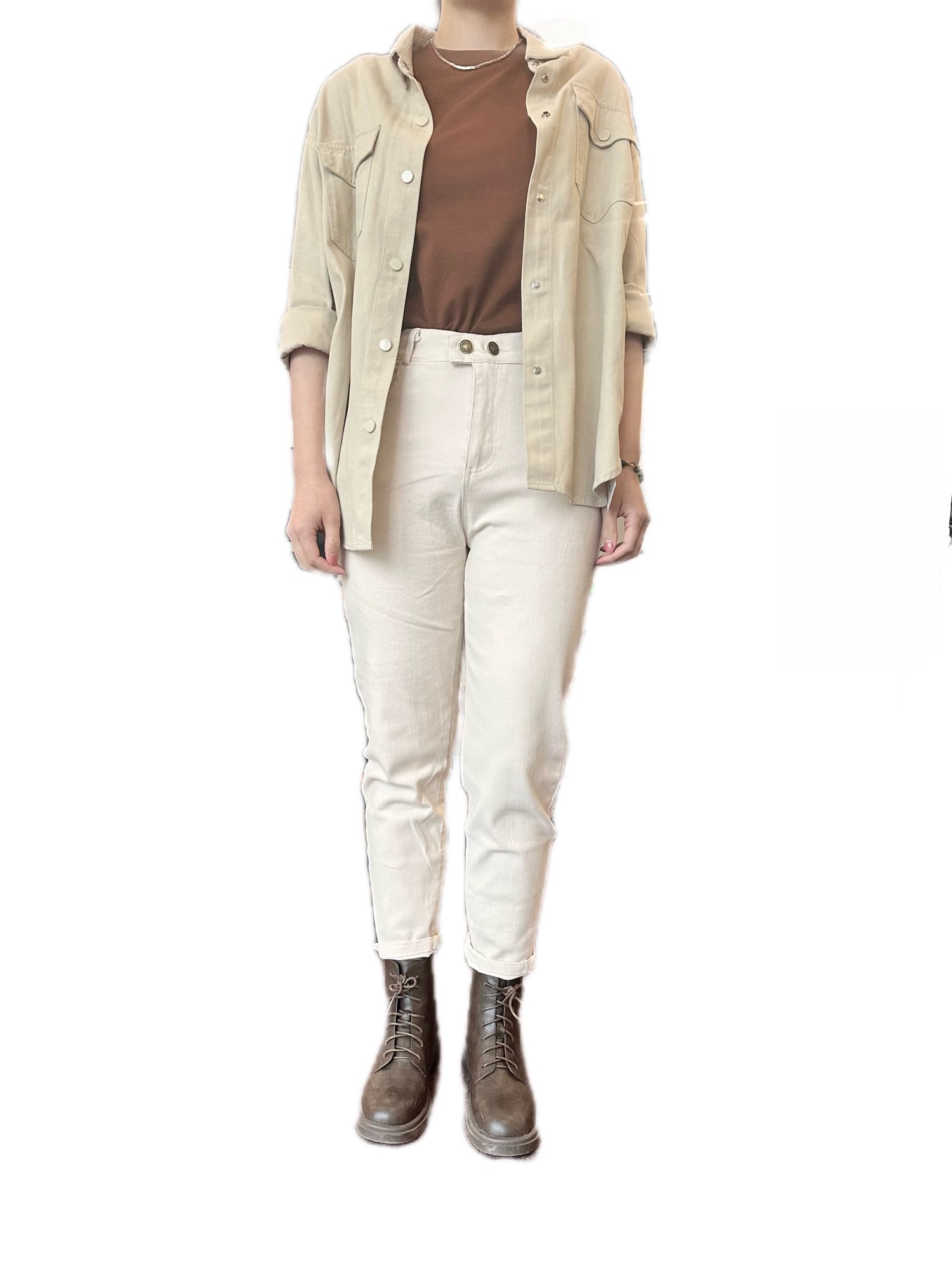 Buttoned Shirt- Light Khaki