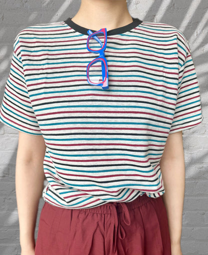 Red And Blue Striped T-shirt