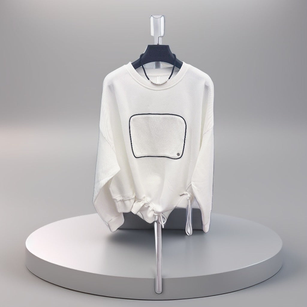 Maglione con toppe: bianco