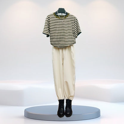 T-Shirt- Green Striped