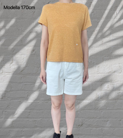 Knitted T-shirt- Apricot