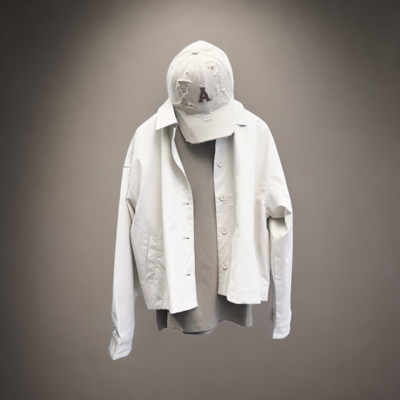 Veste en cuir protéiné - Blanc