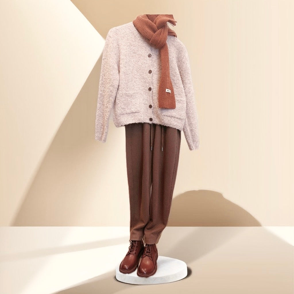 Cardigan: beige scuro