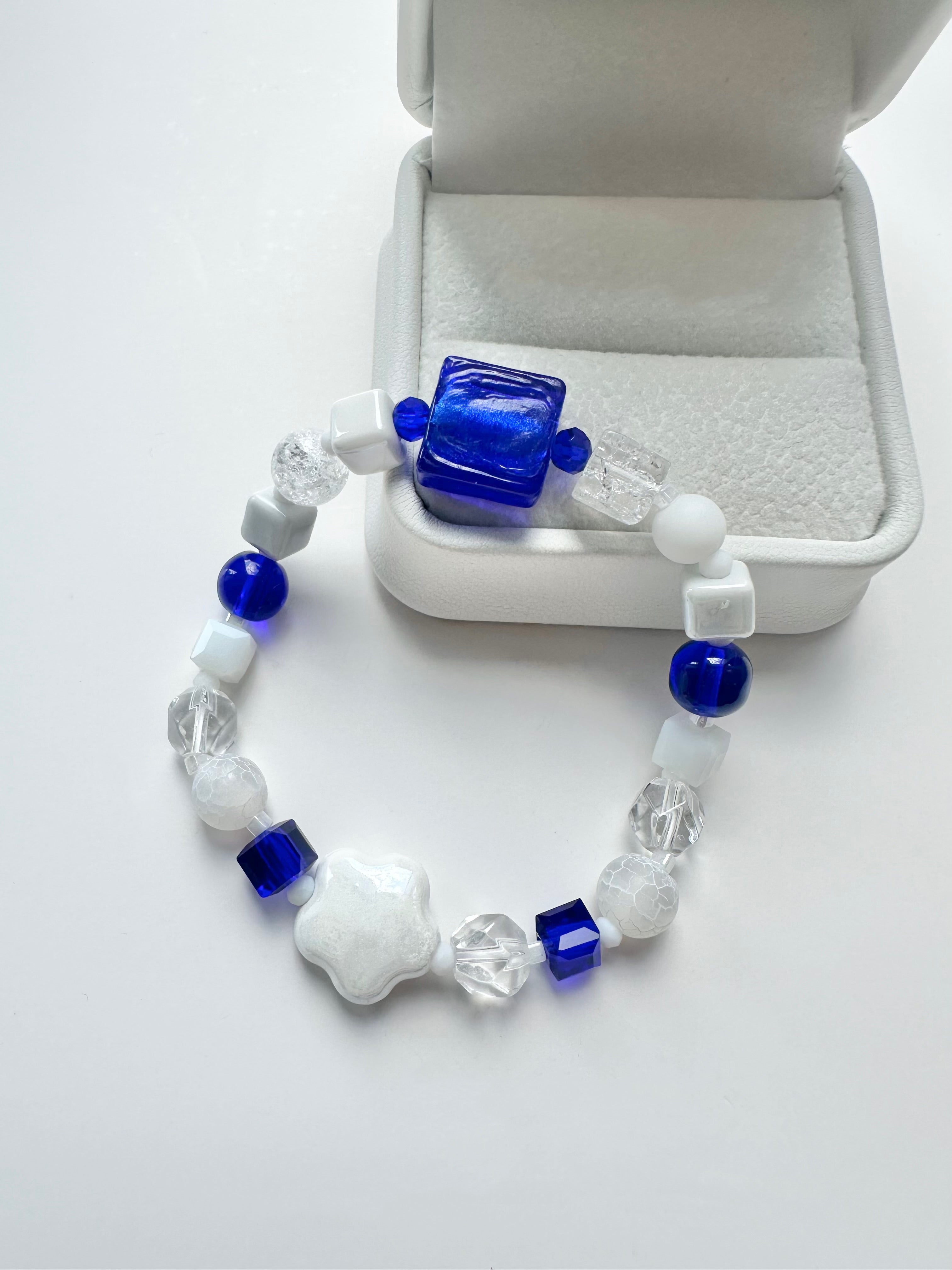 Handmade Stone Bracelet- Deep Blue