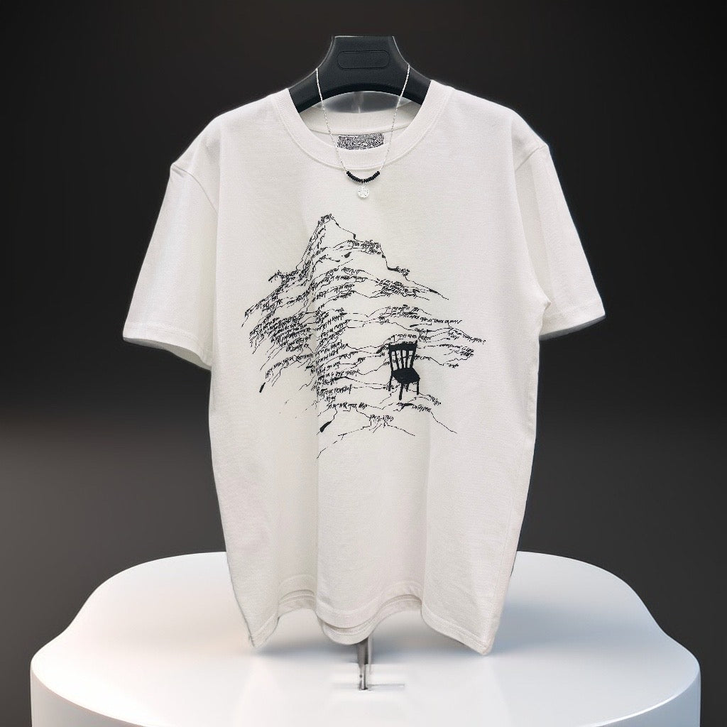 T-shirt Montagne - Blanc