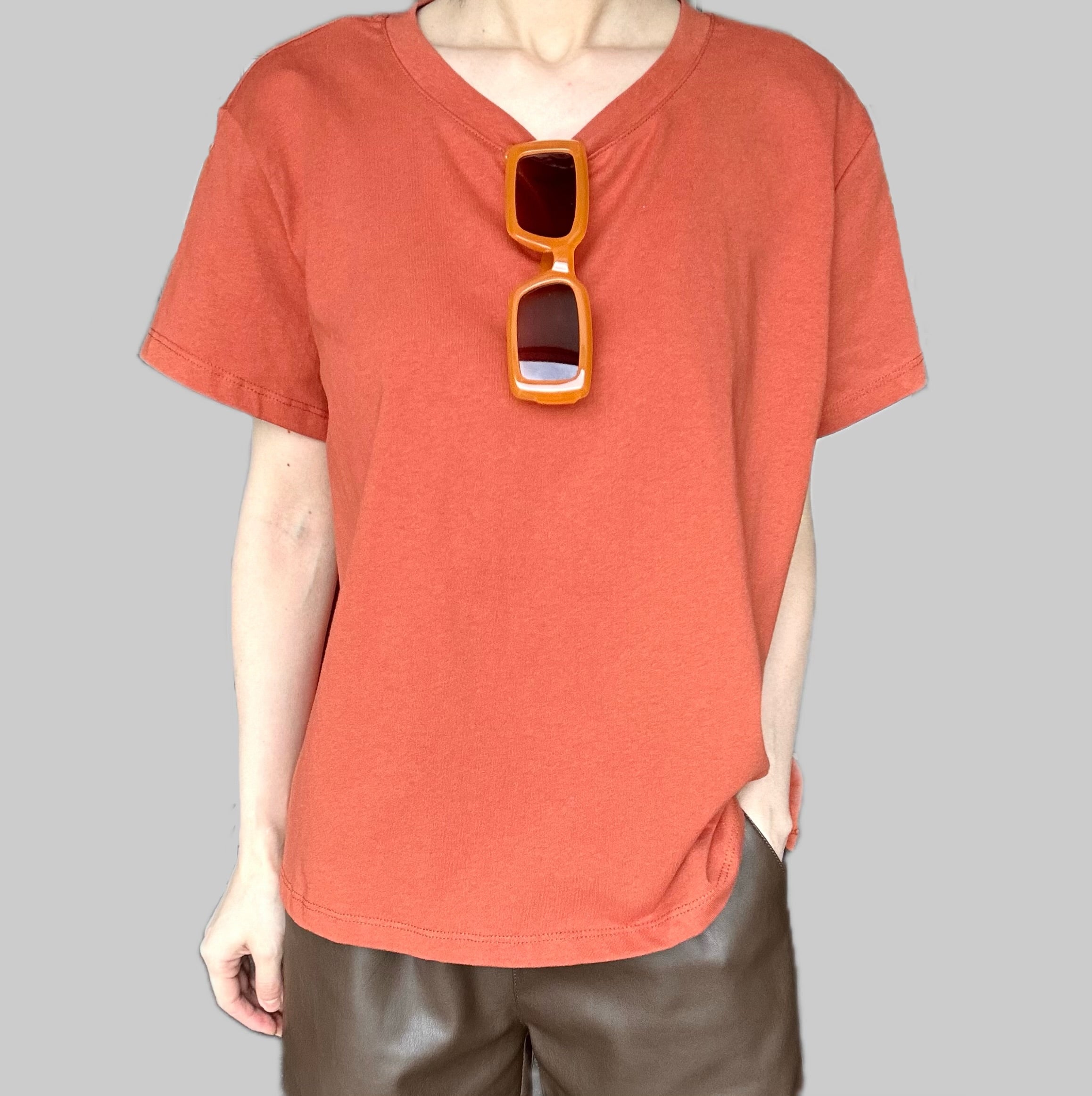 T-shirt-Rosso Zucca