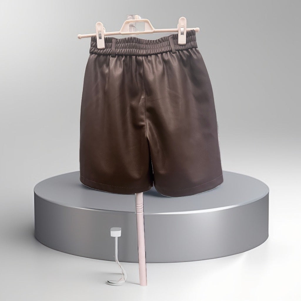 Sheepskin Shorts- Brown