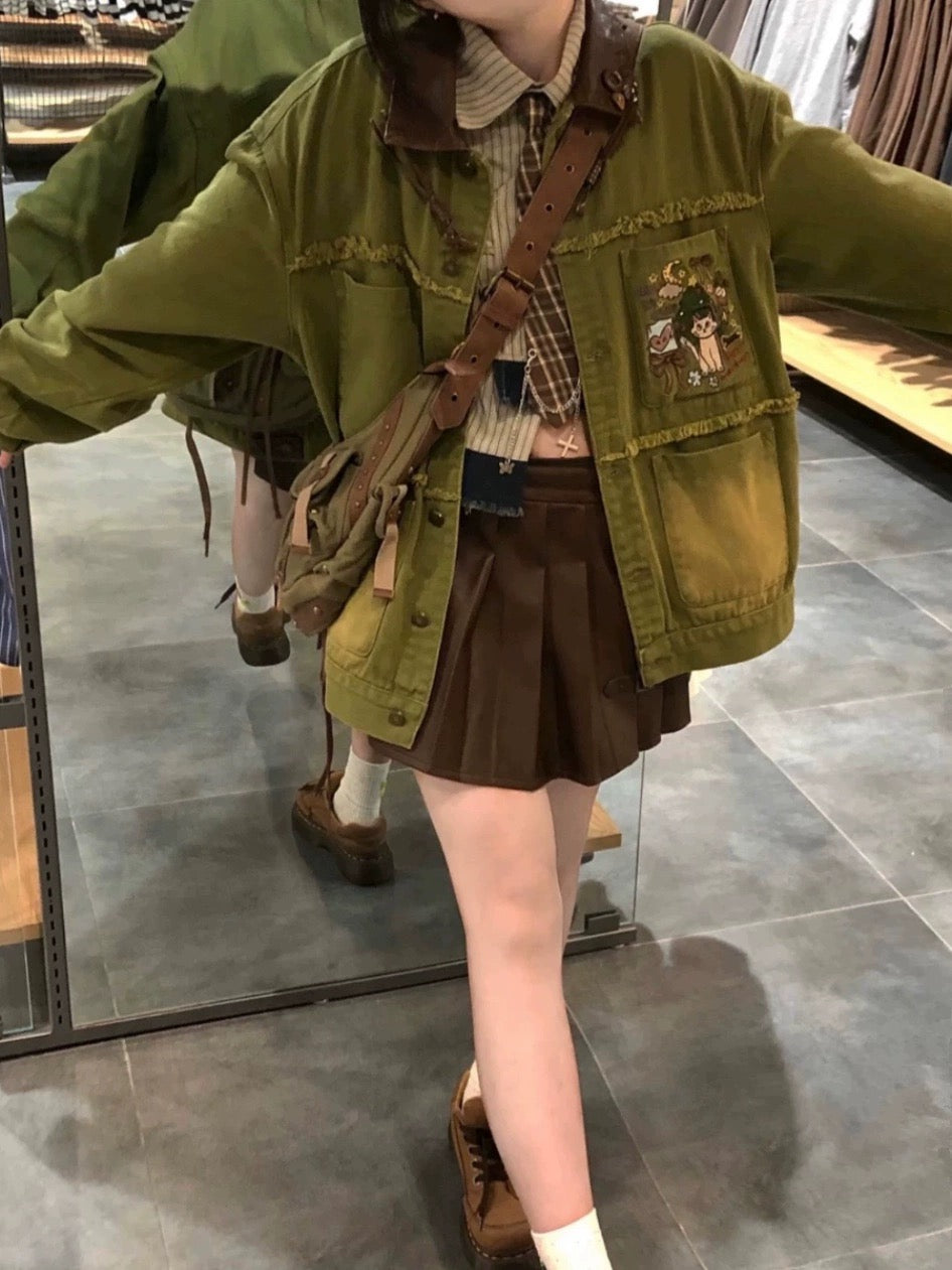 Denim Jacket- Green