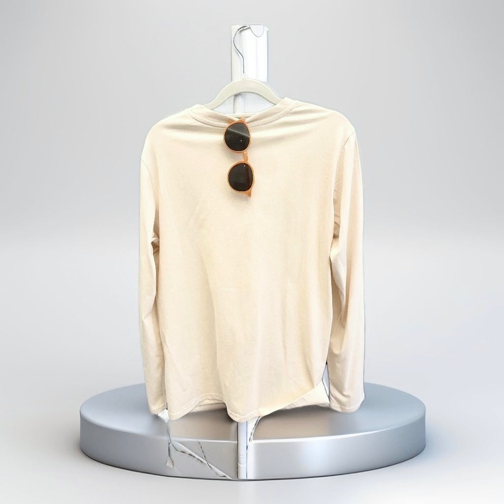 T-shirt a maniche lunghe - Crema