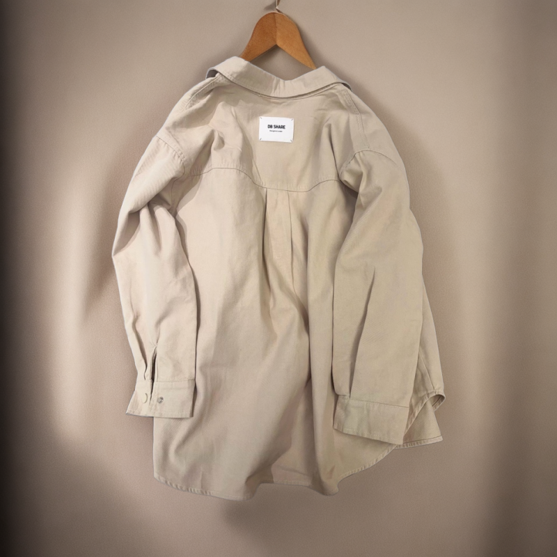 Light Khaki Buttoned Shirt | Stylish Shirt for women | Tiffix