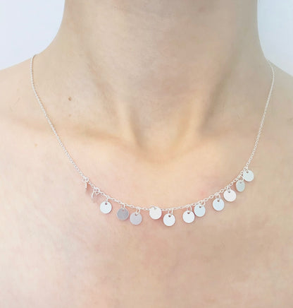 Collier Mini Lunes en Argent Sterling 925 Deux