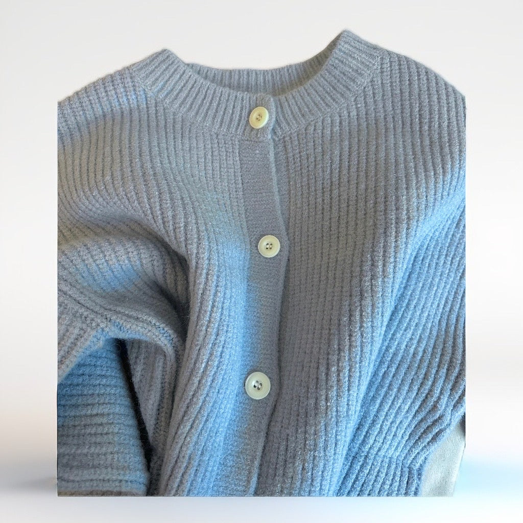 Cardigan- Grigio Blu