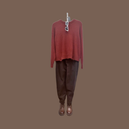 Maglione di lana - Rosso scuro