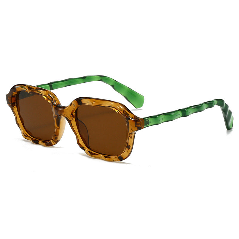 Occhiali da sole Tiffix Style 34 Wavy UV400 - Marrone/Verde