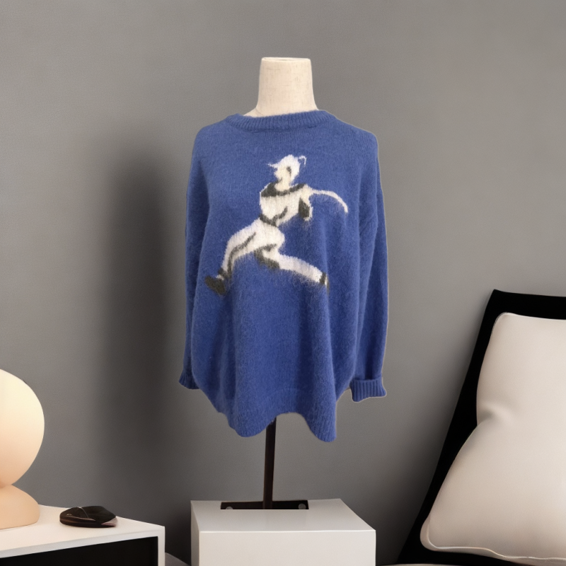 Blue Baseball Sweater | Trendy &amp; Stylish Sweaters | Tiffix