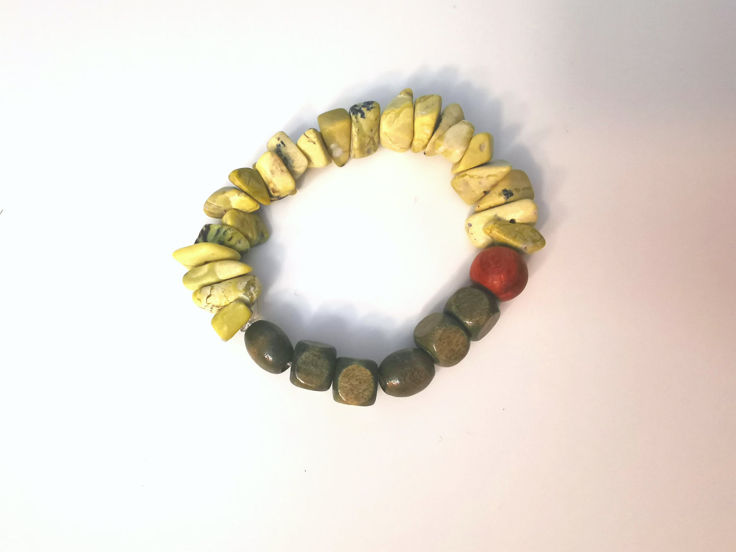 Stone Bracelet- Lime Stone Green