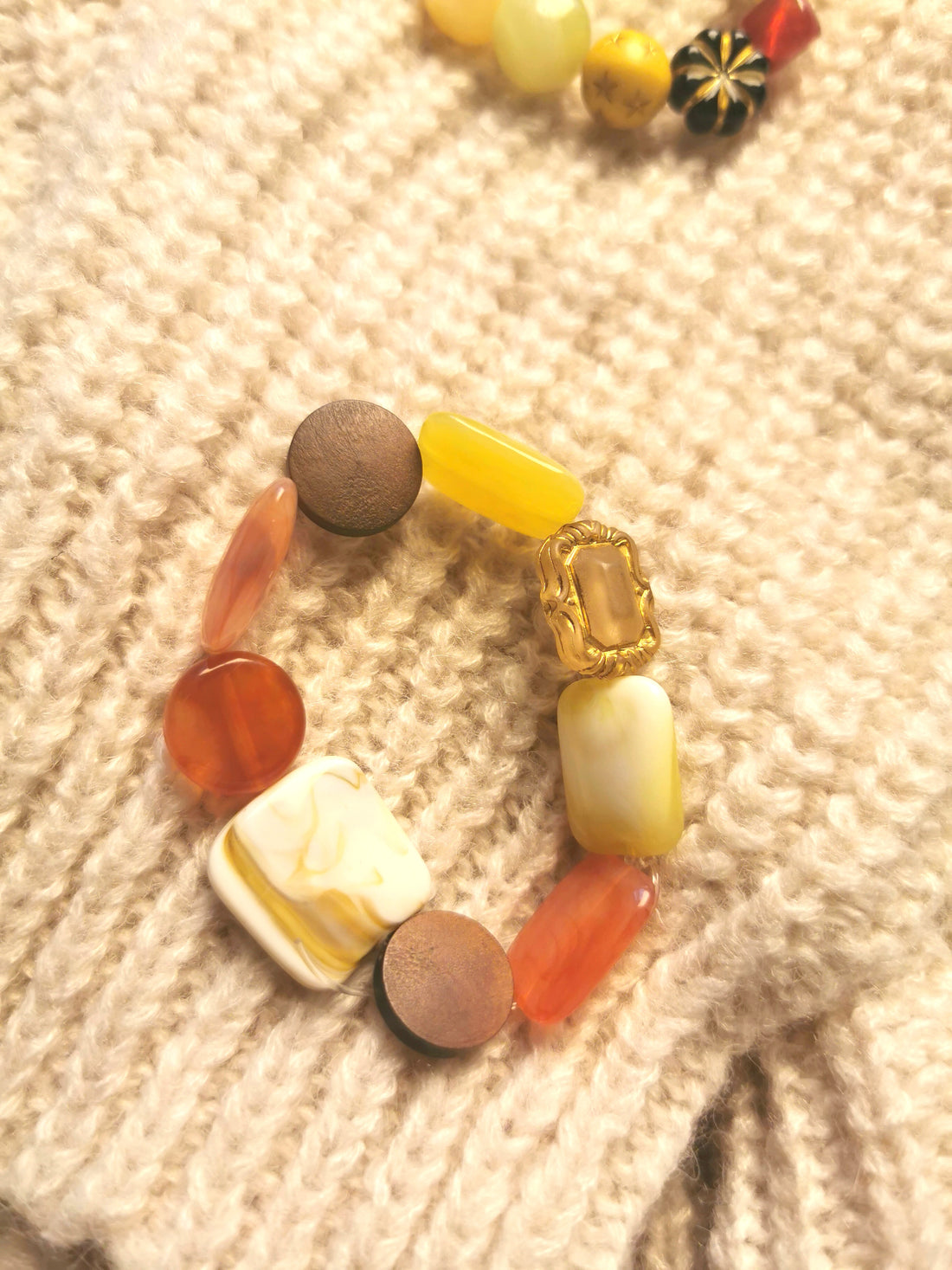 Stone Bracelet- Pebble Amber