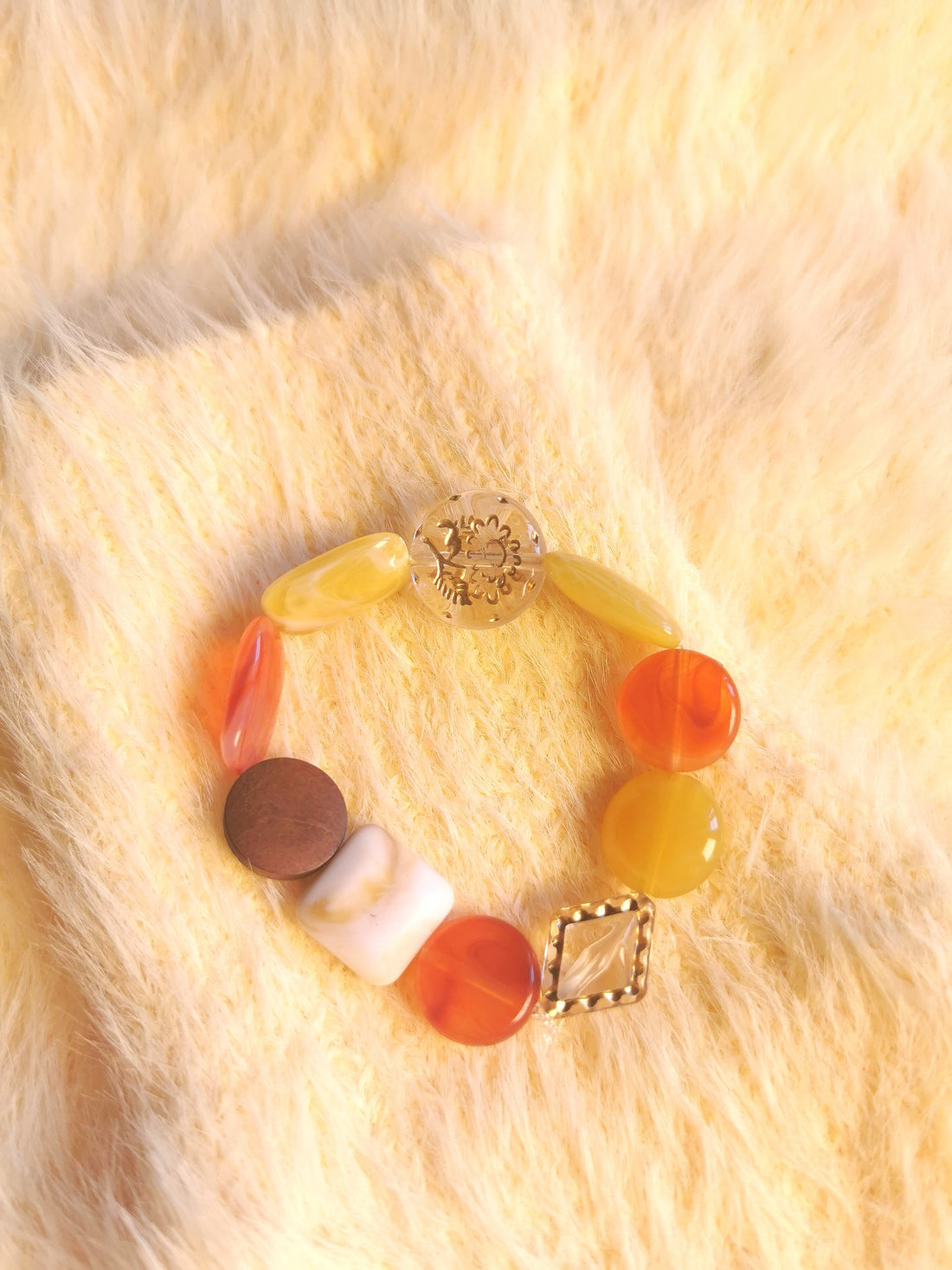 Stone Bracelet- Morning Orange