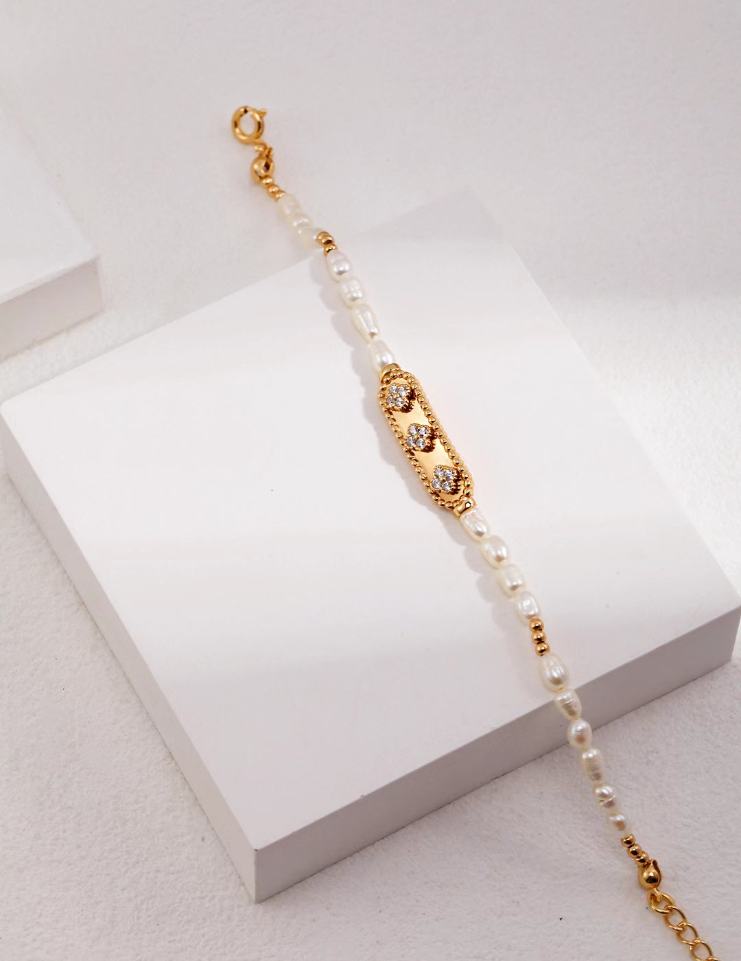 Pearl Pebbles Plated Bracelet